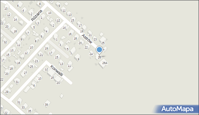 Bytom, Astrów, 26, mapa Bytomia