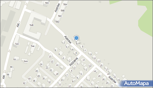 Bytom, Astrów, 3, mapa Bytomia