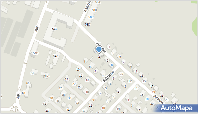 Bytom, Astrów, 4, mapa Bytomia