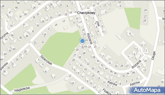 Charzykowy, Astrów, 31, mapa Charzykowy