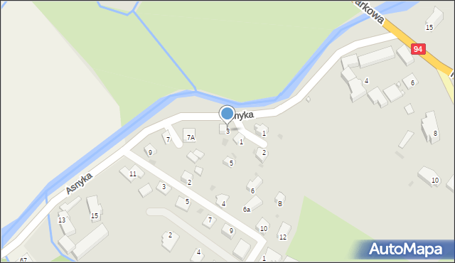 Chojnów, Asnyka Adama, 3, mapa Chojnów