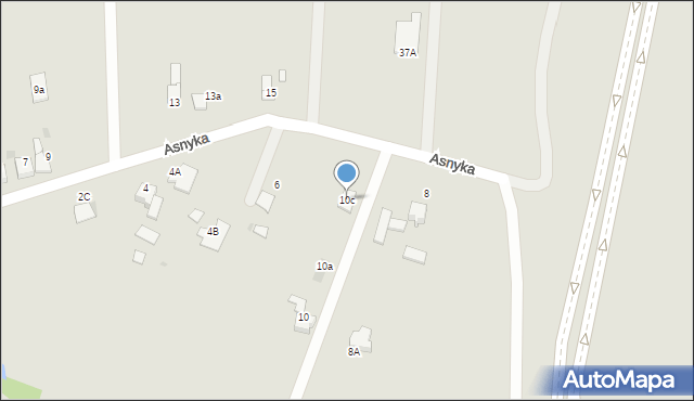 Czerwionka-Leszczyny, Asnyka Adama, 10c, mapa Czerwionka-Leszczyny