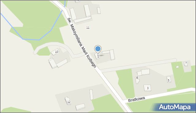 Czmoniec, Astrowa, 1, mapa Czmoniec