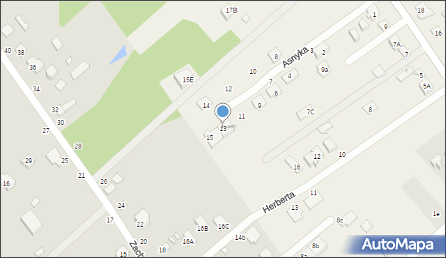Długa Kościelna, Asnyka Adama, 13, mapa Długa Kościelna