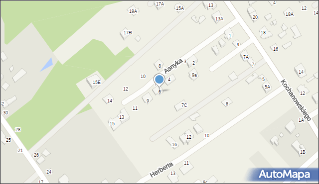 Długa Kościelna, Asnyka Adama, 6, mapa Długa Kościelna