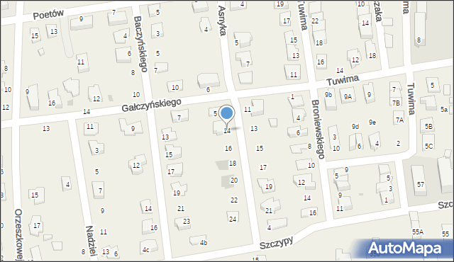 Duchnice, Asnyka Adama, 14, mapa Duchnice