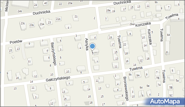 Duchnice, Asnyka Adama, 5, mapa Duchnice