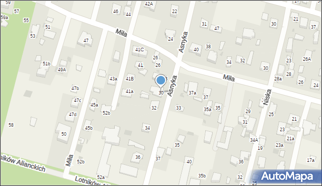 Dziekanów Polski, Asnyka Adama, 30, mapa Dziekanów Polski