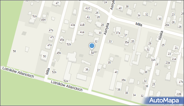 Dziekanów Polski, Asnyka Adama, 34, mapa Dziekanów Polski