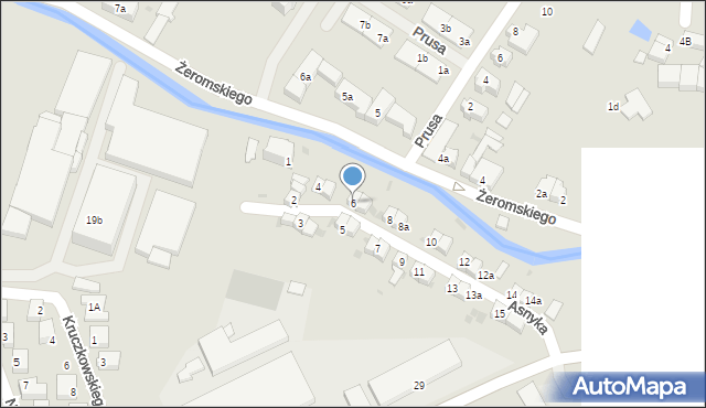 Dzierżoniów, Asnyka Adama, 6, mapa Dzierżoniów