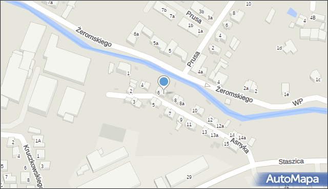 Dzierżoniów, Asnyka Adama, 6a, mapa Dzierżoniów