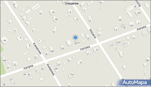 Garwolin, Asnyka Adama, 14, mapa Garwolin