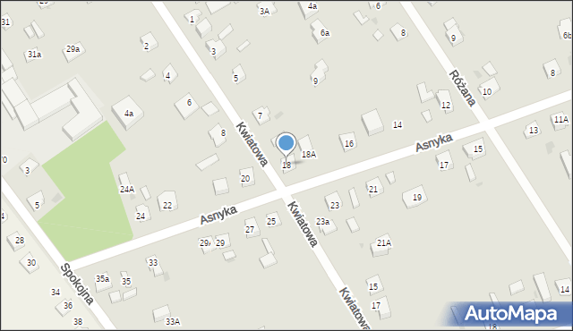 Garwolin, Asnyka Adama, 18, mapa Garwolin