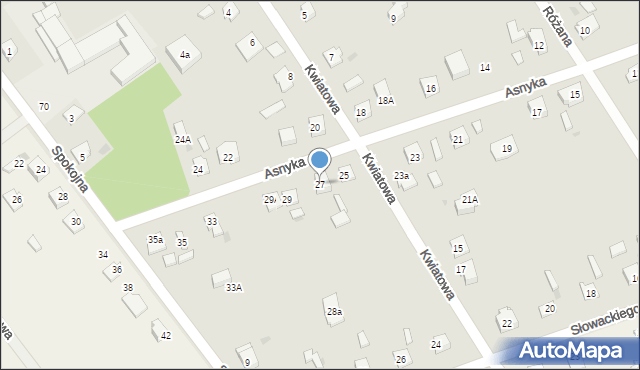 Garwolin, Asnyka Adama, 27, mapa Garwolin