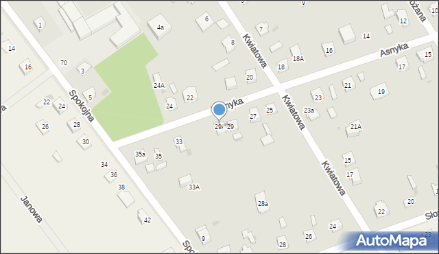 Garwolin, Asnyka Adama, 29A, mapa Garwolin