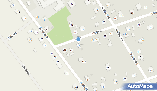 Garwolin, Asnyka Adama, 33, mapa Garwolin