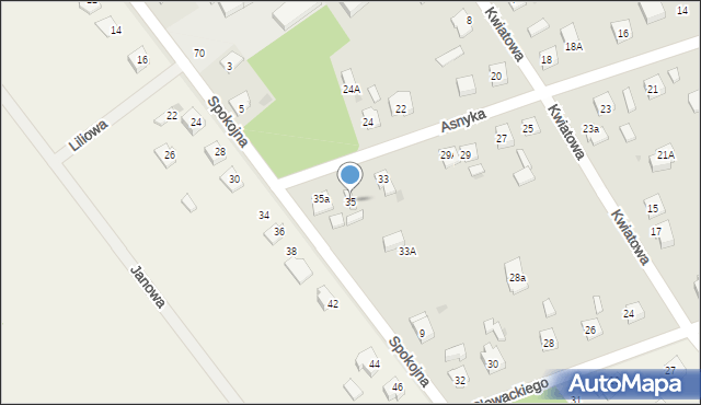Garwolin, Asnyka Adama, 35, mapa Garwolin
