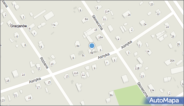 Garwolin, Asnyka Adama, 6a, mapa Garwolin