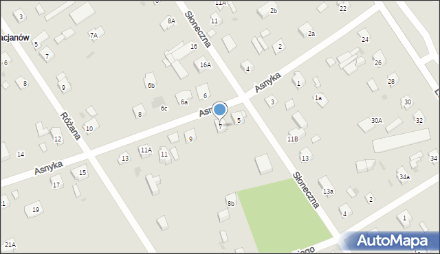 Garwolin, Asnyka Adama, 7, mapa Garwolin