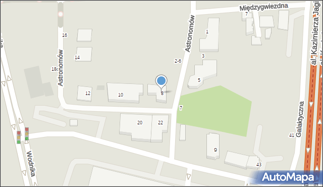 Gdańsk, Astronomów, 8, mapa Gdańska