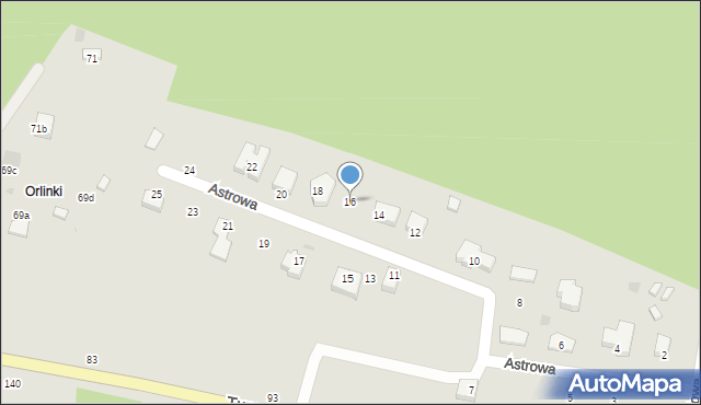 Gdańsk, Astrowa, 16, mapa Gdańska