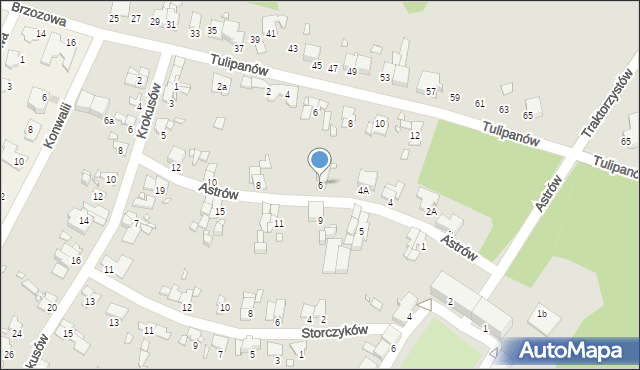 Gliwice, Astrów, 6, mapa Gliwic