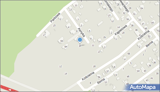 Gogolin, Asnyka Adama, 10, mapa Gogolin