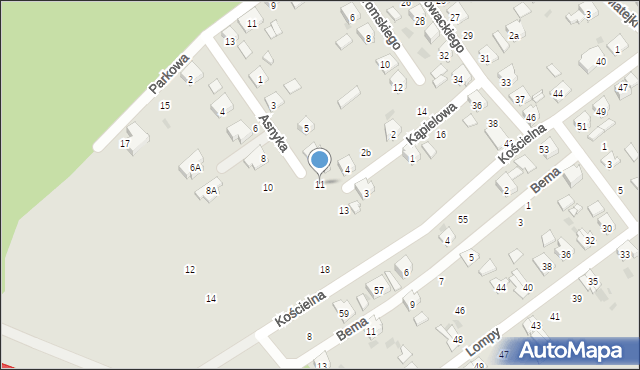 Gogolin, Asnyka Adama, 11, mapa Gogolin