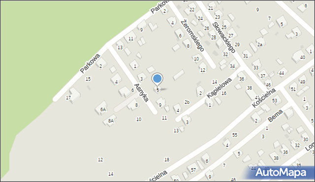 Gogolin, Asnyka Adama, 5, mapa Gogolin