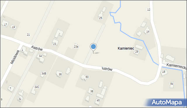 Goleszów, Astrów, 25e, mapa Goleszów