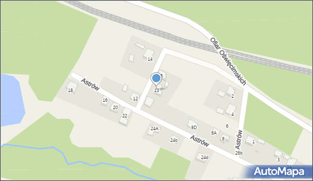 Górki Śląskie, Astrów, 13, mapa Górki Śląskie