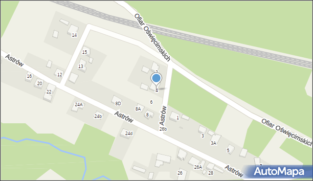 Górki Śląskie, Astrów, 4, mapa Górki Śląskie