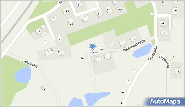 Gościcino, Astronomiczna, 12, mapa Gościcino