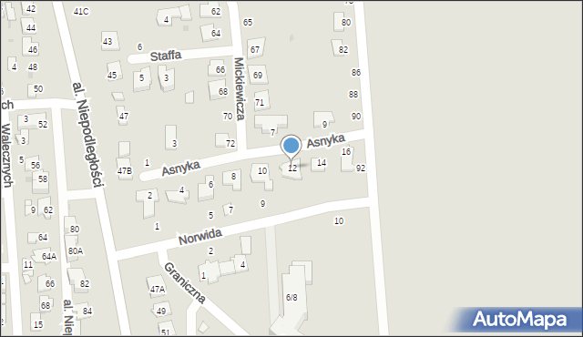 Grójec, Asnyka Adama, 12, mapa Grójec