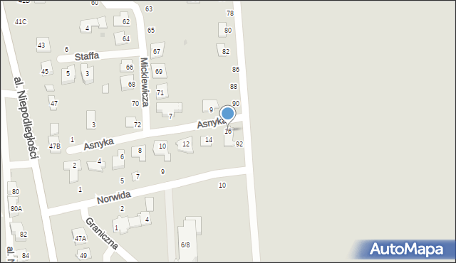 Grójec, Asnyka Adama, 16, mapa Grójec