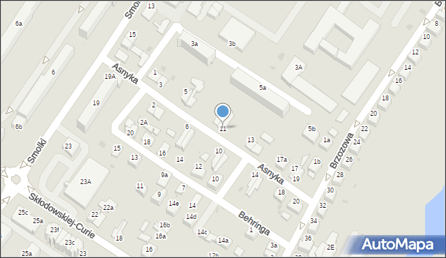 Iława, Asnyka Adama, 11, mapa Iława
