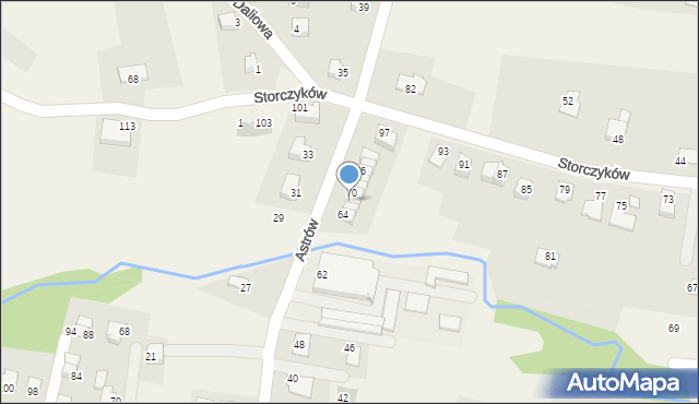 Jasienica, Astrów, 68, mapa Jasienica
