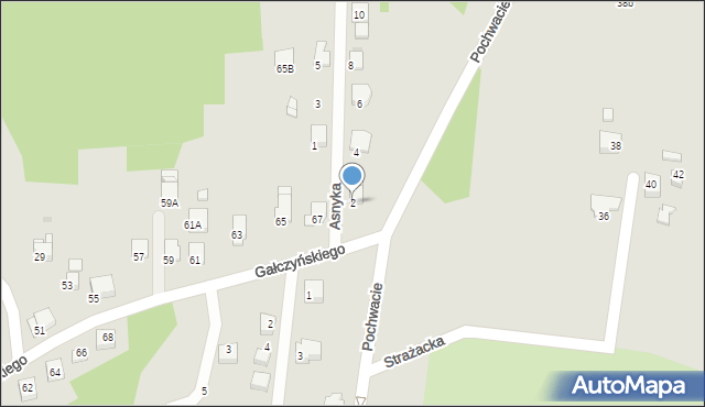 Jastrzębie-Zdrój, Asnyka Adama, 2, mapa Jastrzębie-Zdrój
