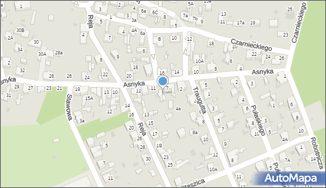 Jaworzno, Asnyka Adama, 9, mapa Jaworzno