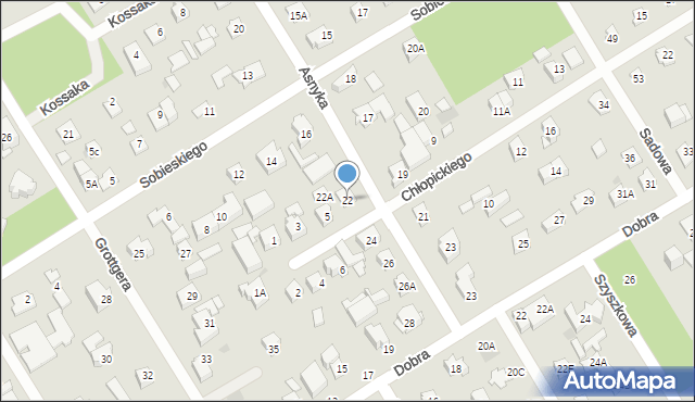 Józefów, Asnyka Adama, 22, mapa Józefów