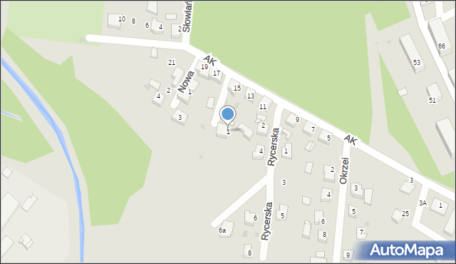 Kalety, Asnyka Adama, 1, mapa Kalety