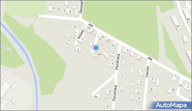 Kalety, Asnyka Adama, 3, mapa Kalety