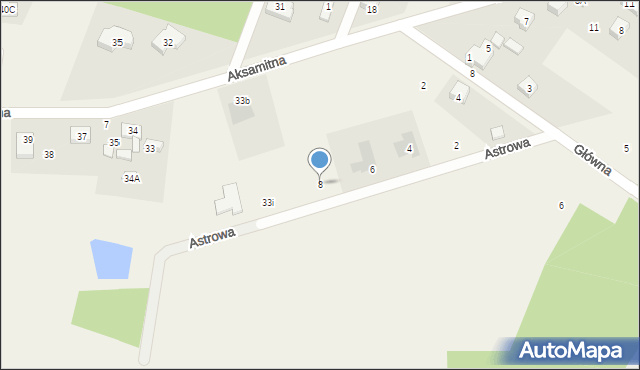 Kalonka, Astrowa, 8, mapa Kalonka