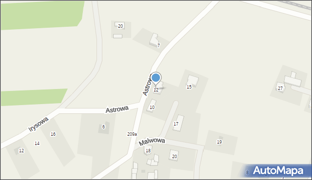 Kawnice, Astrowa, 12, mapa Kawnice