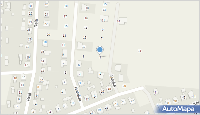 Kaźmierz, Asnyka Adama, 3, mapa Kaźmierz