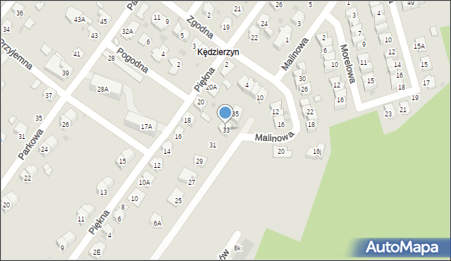 Kędzierzyn-Koźle, Astrów, 33, mapa Kędzierzyna-Koźle