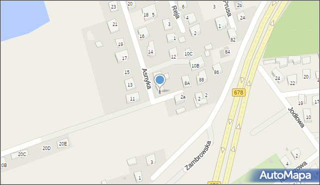 Kleosin, Asnyka Adama, 8, mapa Kleosin