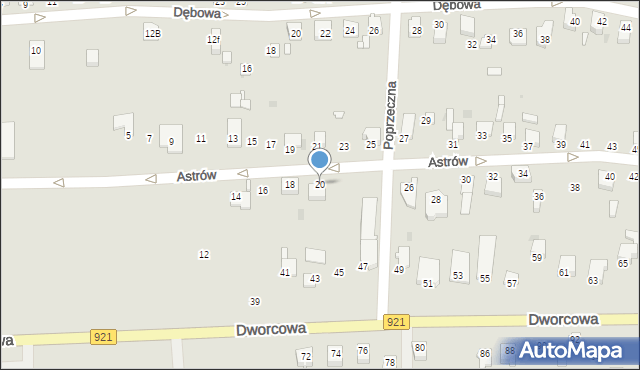 Knurów, Astrów, 20, mapa Knurów