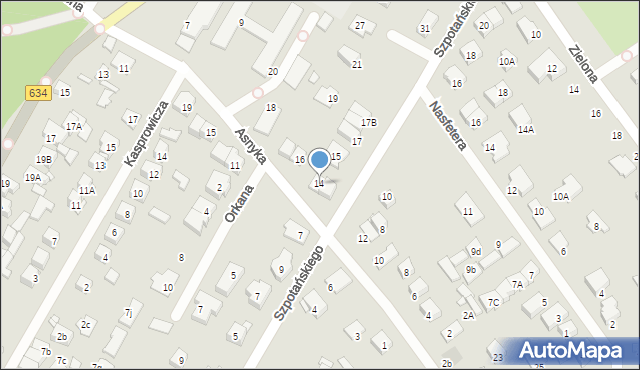 Kobyłka, Asnyka Adama, 14, mapa Kobyłka