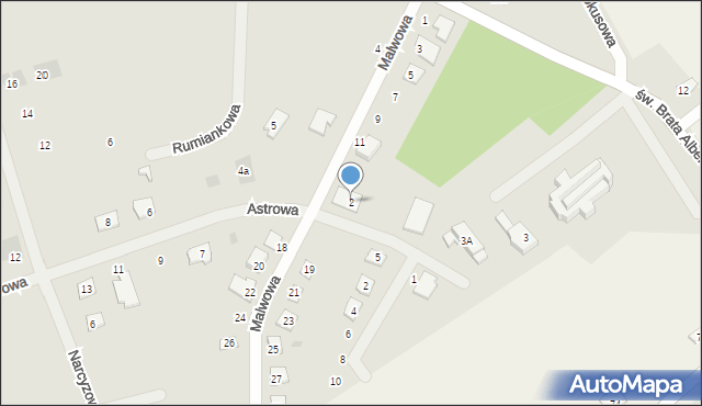 Kolbuszowa, Astrowa, 2, mapa Kolbuszowa